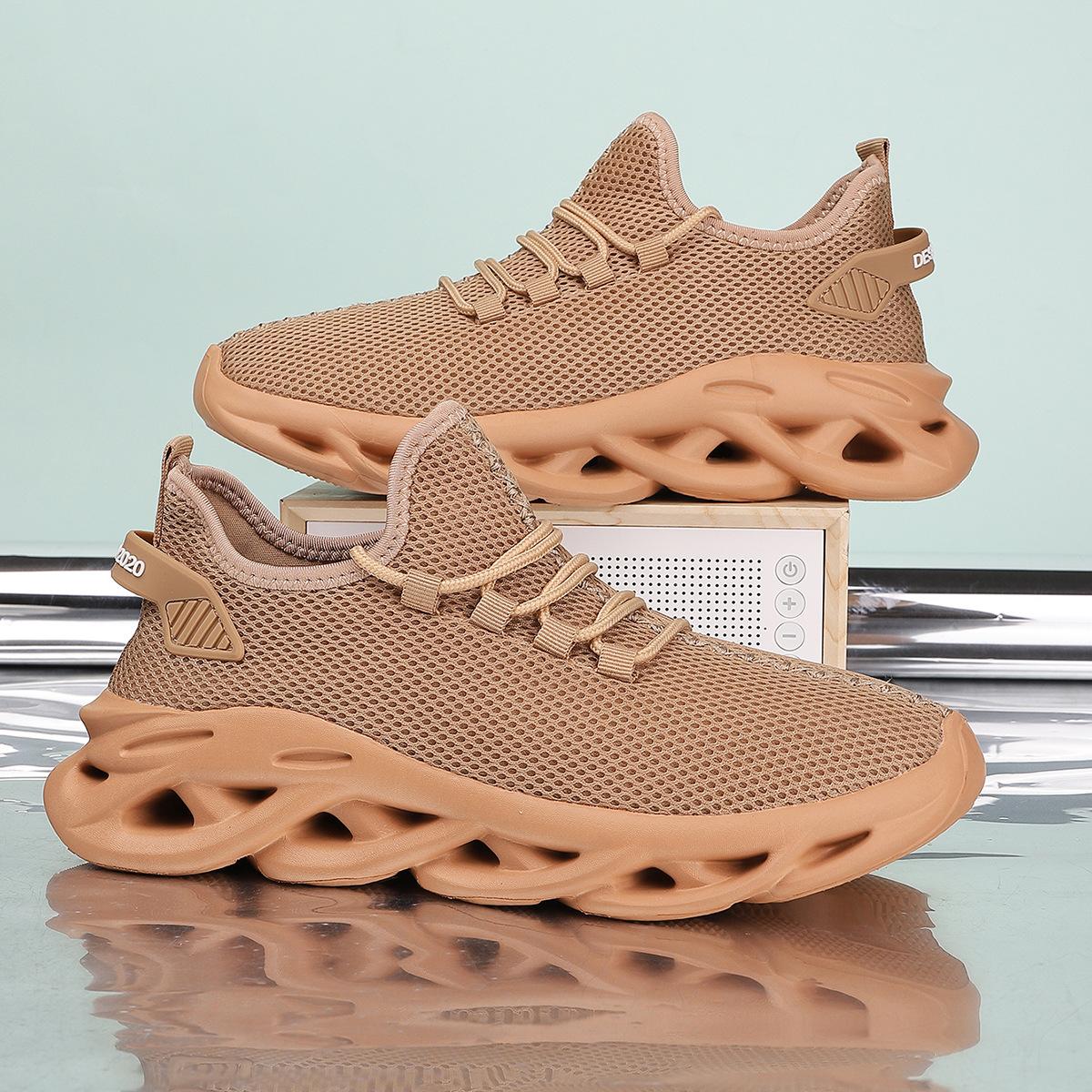 

Спортивные туфли с подошвой-твист, легкие, повседневные, дышащие, модные сетчатые туфли, легкие, супермягкие кроссовки с лезвиями для бега 48 хаки