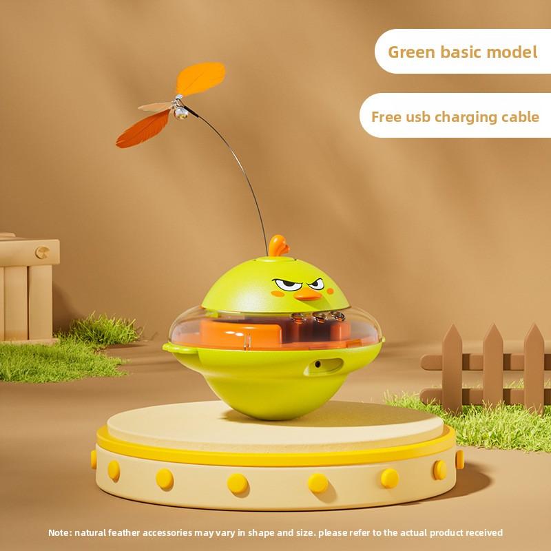 Cat Toy Intelligent Rotating Little Bird Feeding Toy Laser Toying for Cats Sound-producing Cat Toy