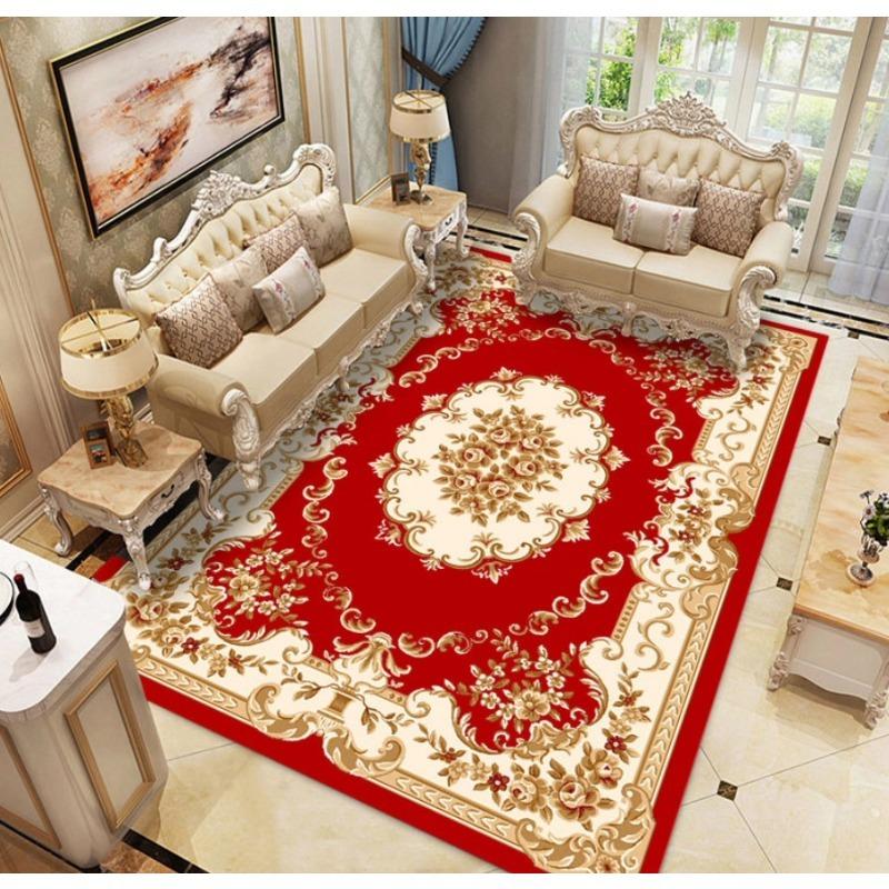 Europe Persia Style Retro Flowers Carpet Living Room Sofa Bedroom Study Kitchen Entrance Door Mat Non-slip Home Decoration Rug