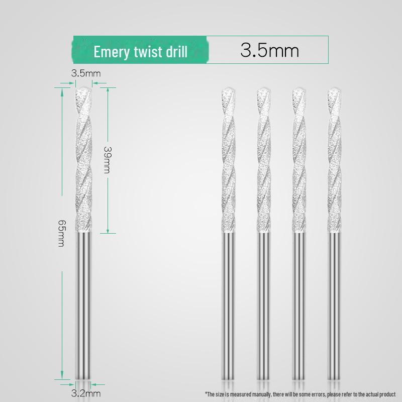 Diamond Twist Drill Bit for Jade, Beeswax, Crystal, and Glass. Electric Grinder Included.
