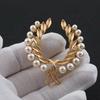 Women Brooch Flower Shape Rhinestone Retro Baroque Style Anti-slip Wear-resistant Suit Coat Collar Hat Scarf Decoration
