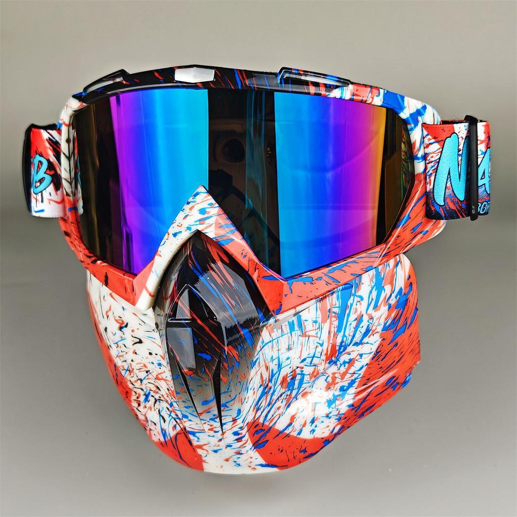 Brille Maske Radfahren Skimaske Blendschutz Anti-UV Outdoor-Brille Winddicht Multifunktion
