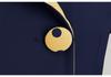 2023 Elegant Polka Dot Lapel Dress with Slimming Wide Hem and Belt