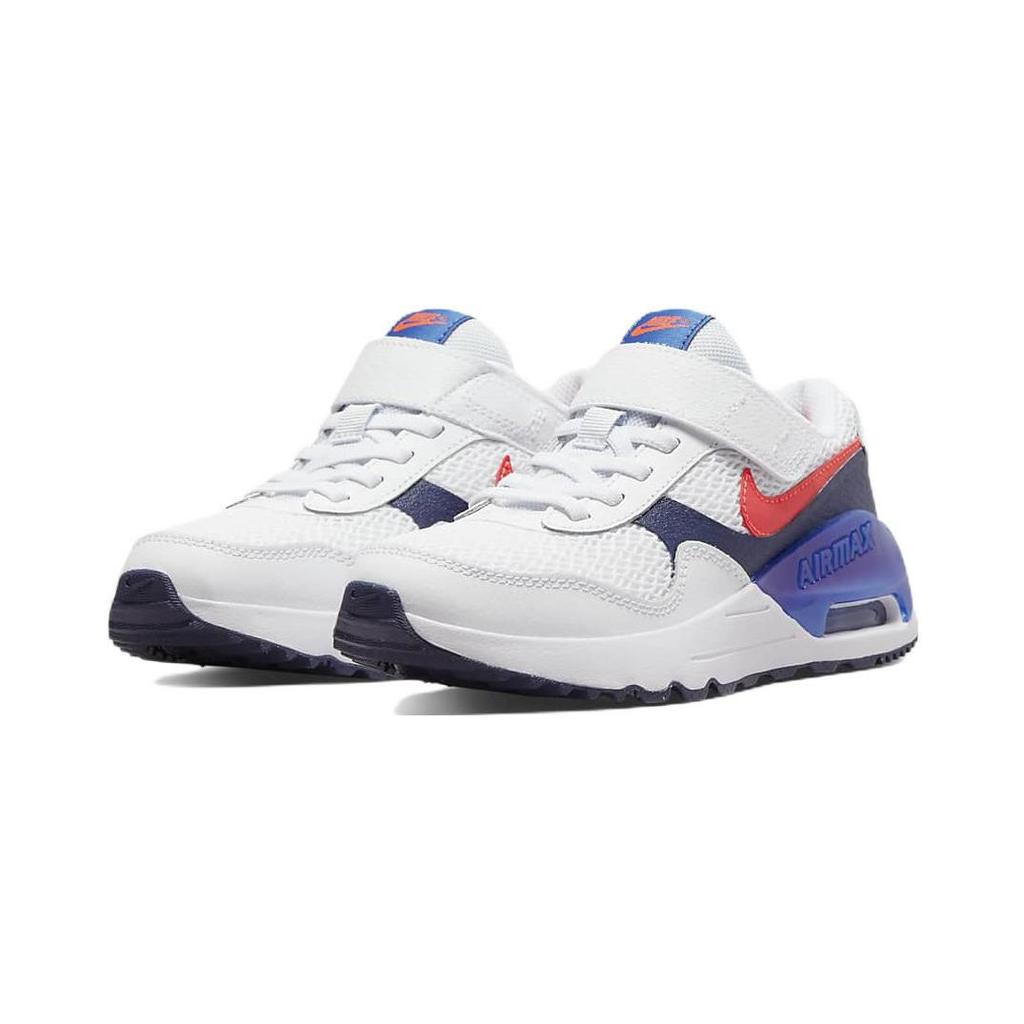Nike Air Max SYSTM PS White Midnight Navy Kids Sneakers Game-Royal Bright-Crimson DQ0285-101