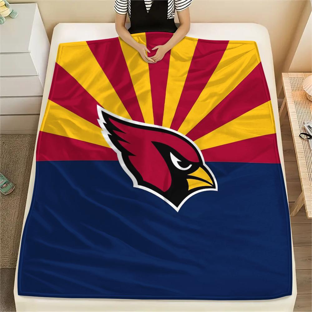 1Pc Arizona Cardinals Print Flannel Blanket, High quality Comfortable for All Seasons, Home Decor, Warmth and Comfort, Perfect for Gifts