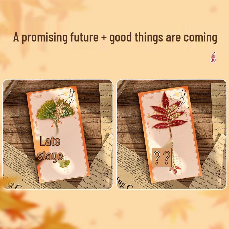 Exquisites Retro Ginkgoblatt Metalllesezeichen - Das perfekte kulturelle Geschenk für Studenten
