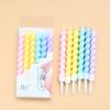 New Color Curved Birthday Candles Creative Romantic Birthday Party Multicolor Spiral Twisted Candles