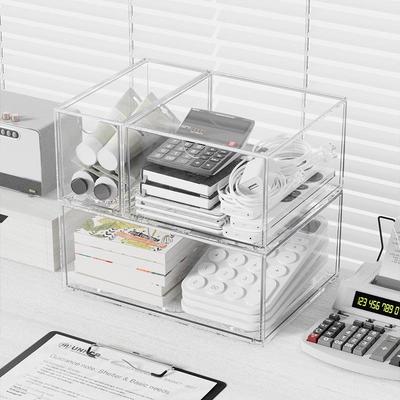 Acrylic Transparent Multi-Layer Desk Organizer with Drawers