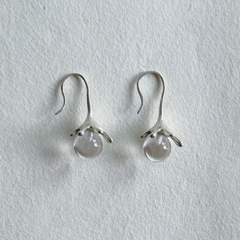 Eveningbell [silver925] Crystal Tear Earrings