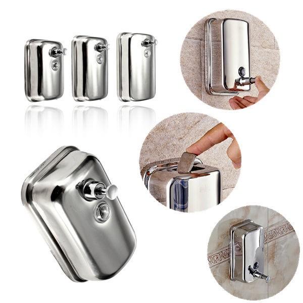 Durable Stainless Steel Soap/Shampoo Dispenser Action Wall Mounted Shower Bath No Leakage Pump