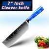 10pcs Stainless Steel Knife Set Blue Resin Handle Chef's Knife Kitchen Knife Japanese Knife Peel Knife