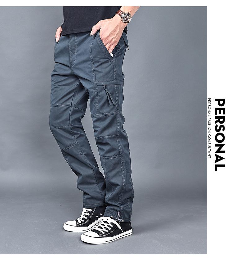 Pánské zimní voděodolné pracovní kalhoty s fleecovou podšívkou a mnoha kapsami