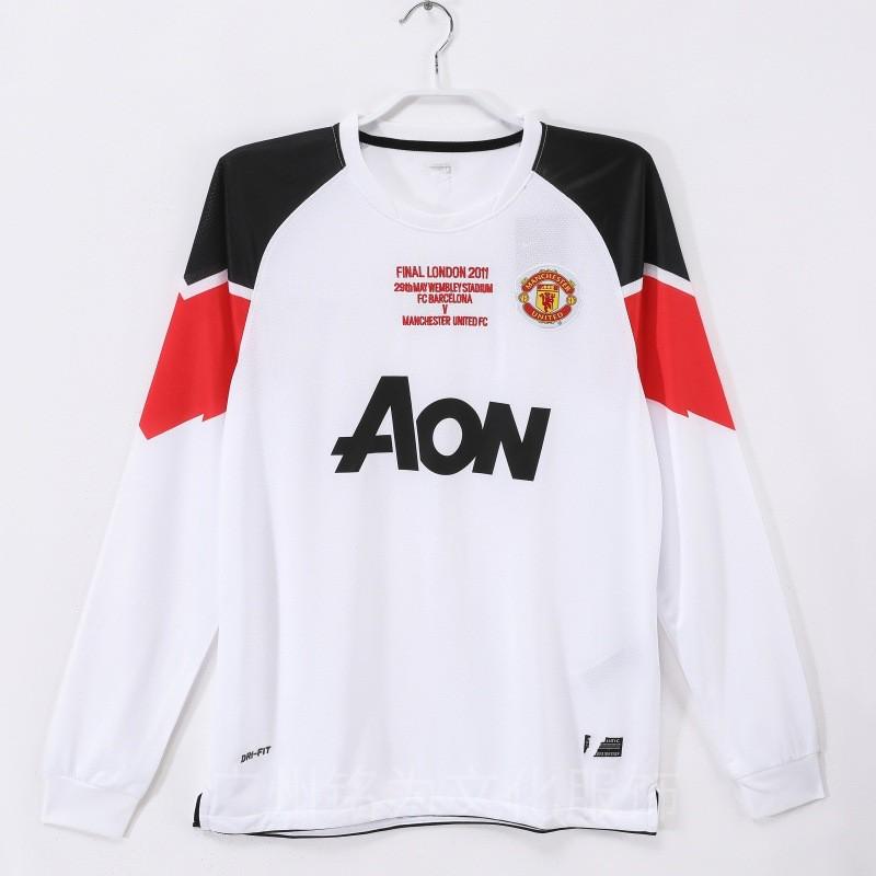 Mens Long Sleeve Retro Football Jersey Vintage Team Sportswear Soccer Fans