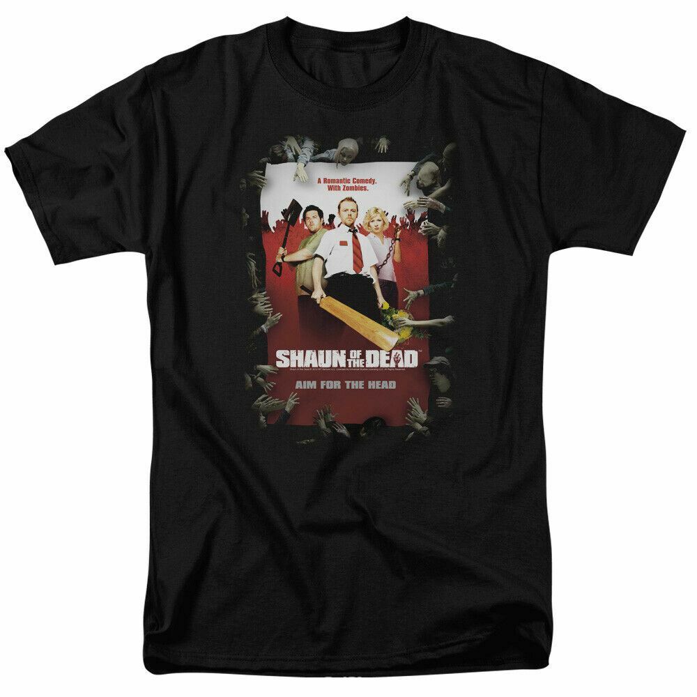 26 Shaun of the Dead Poster T Shirt Mens Licensed Movie Tee Black Unisex T-Shirt L