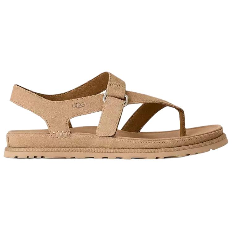 UGG GoldenGaze Suede Minimalist Fashion One Strap Sandals Women's Sand 1175134-SAN