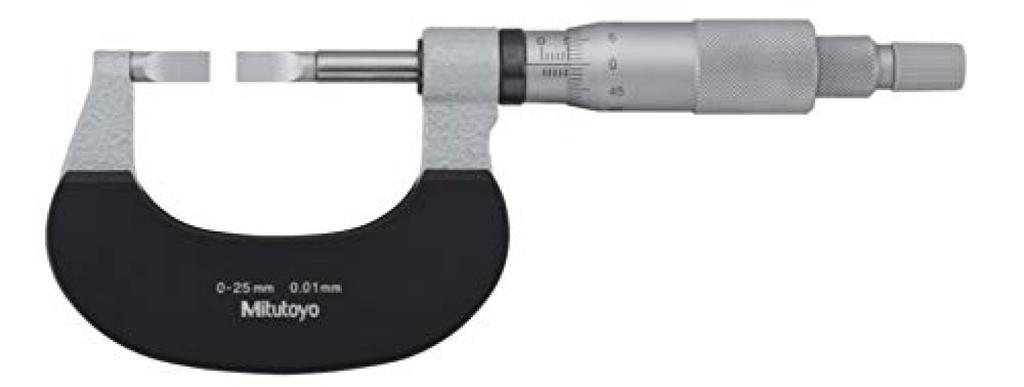 Mitutoyo Linear Blade Tip Shape Measurement Range BLM-25B Micrometer, 122-101-10, A, 0-25mm