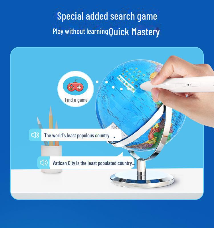 Beidou AR 3D Luminous Globe 30CM, Bilingual Teaching Tool for Students
