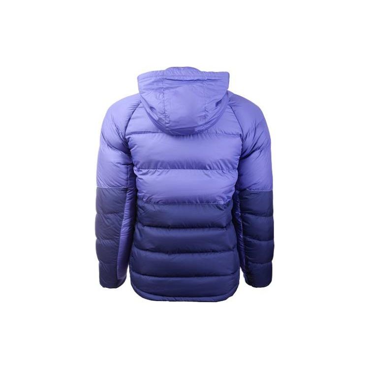 Nike Patchwork-Design Markenlogo Bedruckte Daunenjacke mit Kapuze Kinderjacken Lila 939557-554