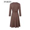 PORTS Women's Autumn/Winter Plaid Jacquard Dress