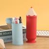 1Pcs Silicone Pencil Case Large Capacity Student Pen Pencil Bag Makeup Pocket Folding Pen Pouch Pencil Holder School Supplies