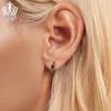 Avle Retro Heart Pattern S925 Sterling Silver Oxidized Earrings for Women