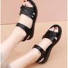 Summer Shoes and Sandals for Women, Middle-aged and Elderly People: Flat, Soft-soled, Flat-bottomed Cool Leather Shoes