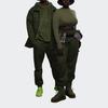adidas originals Plaid Pattern Loose Sports Pants/Trousers/Joggers Green Men's HC6002