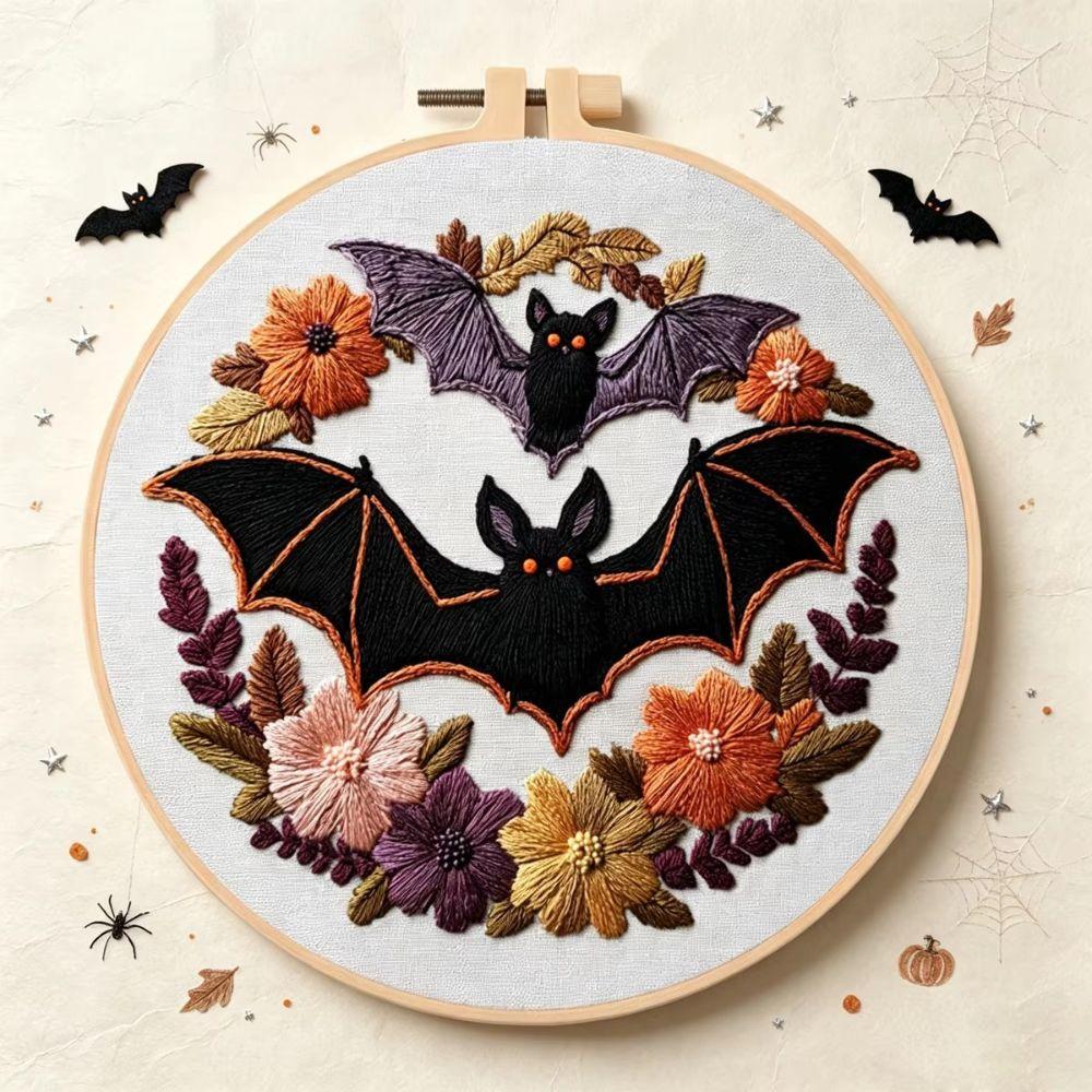 English Instructions DIY Embroidery Kit Beginner Friendly Halloween Embroidery Home Craft Activity