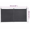 VidaXL Fence Panel Set, Fence Wall, Barrier with Post, Garden Border Patio Terrace, Grey 353x186 3211831
