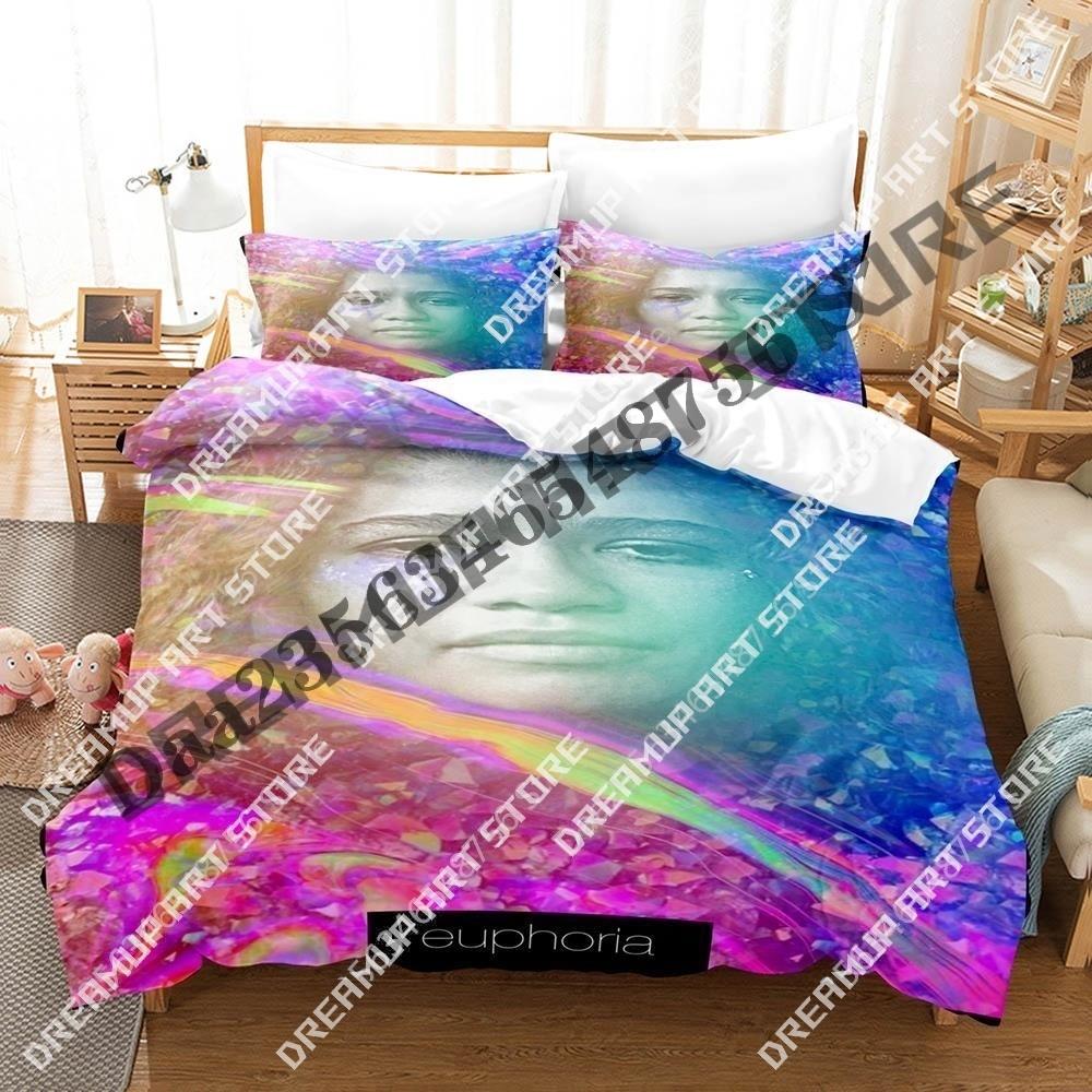3D Print TV Euphoria Bedding Set Boys Girl Twin Queen King Size Duvet Cover Pillowcase Bed boys Adult Home Textiles
