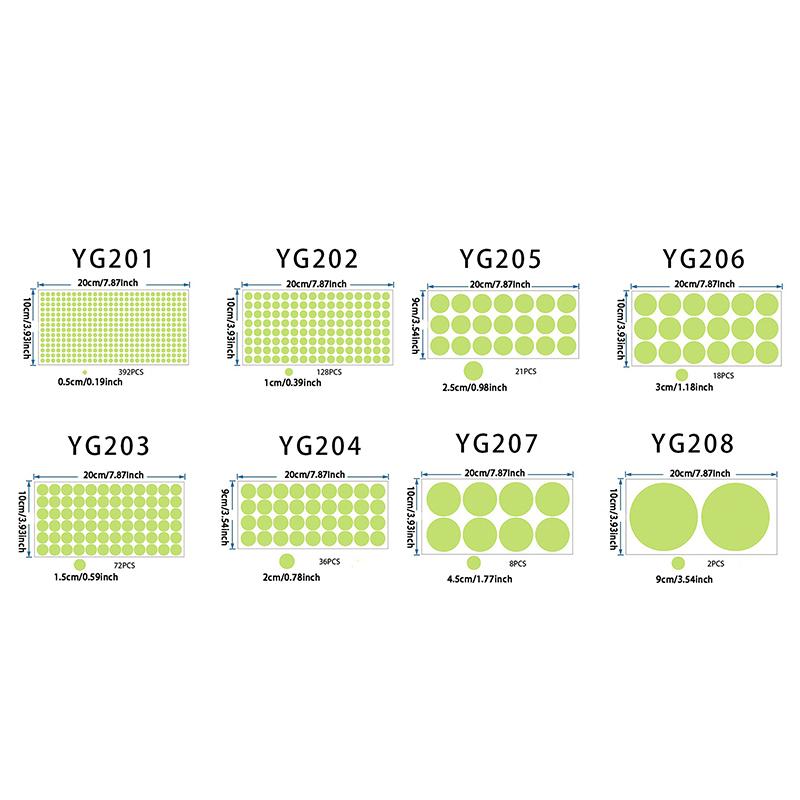 Świecące świecące w ciemności gwiazdy okrągłe kropki naklejki ścienne Diy wystrój pokoju