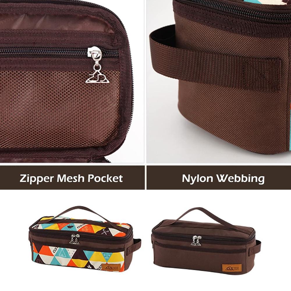 Camping Travel Cookware Organizer Bag Cooking Utensils Storge Portable Pouch for Outdoor Barbecue Camping Cooking Spoon