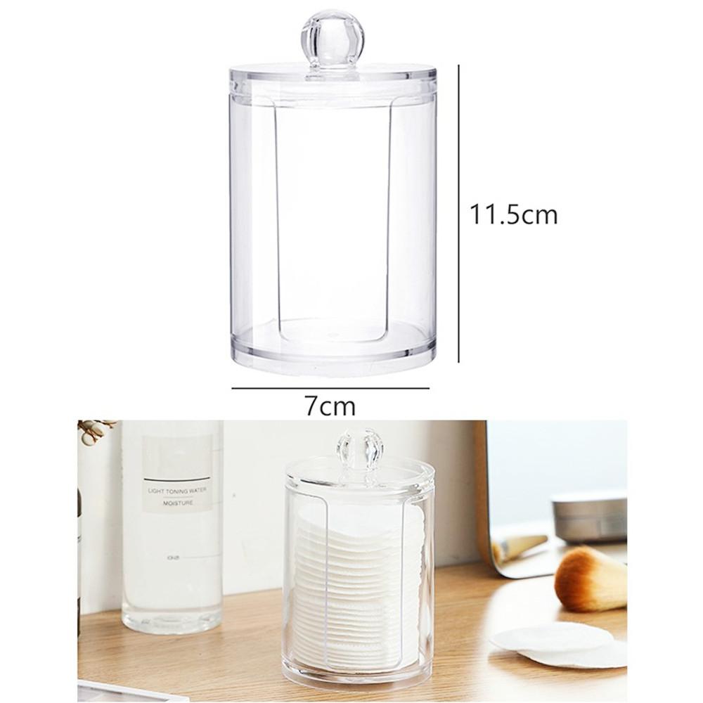 Organizator transparent acrilic Suport pentru tampon de bumbac Depozitare cosmetice Tampă de machiaj de bumbac Recipient transparent pentru ruj de unghii Puff Box