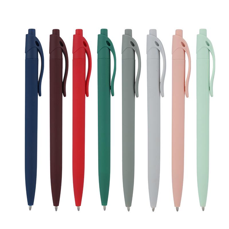 Custom Logo Ballpoint Pen with Spray Paint and Printed Text - Black Oil-Based Gift Pen