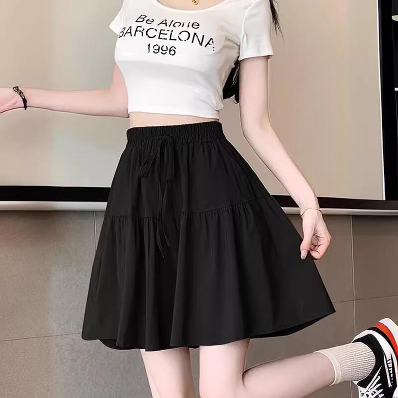 LANGSHA Women's Japanese Style High-Waist Skort Shorts