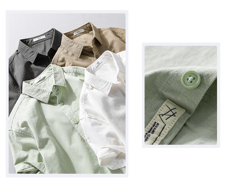 Men's Summer Short-Sleeve Cotton Shirt - Comfortable, Breathable, Business Casual
