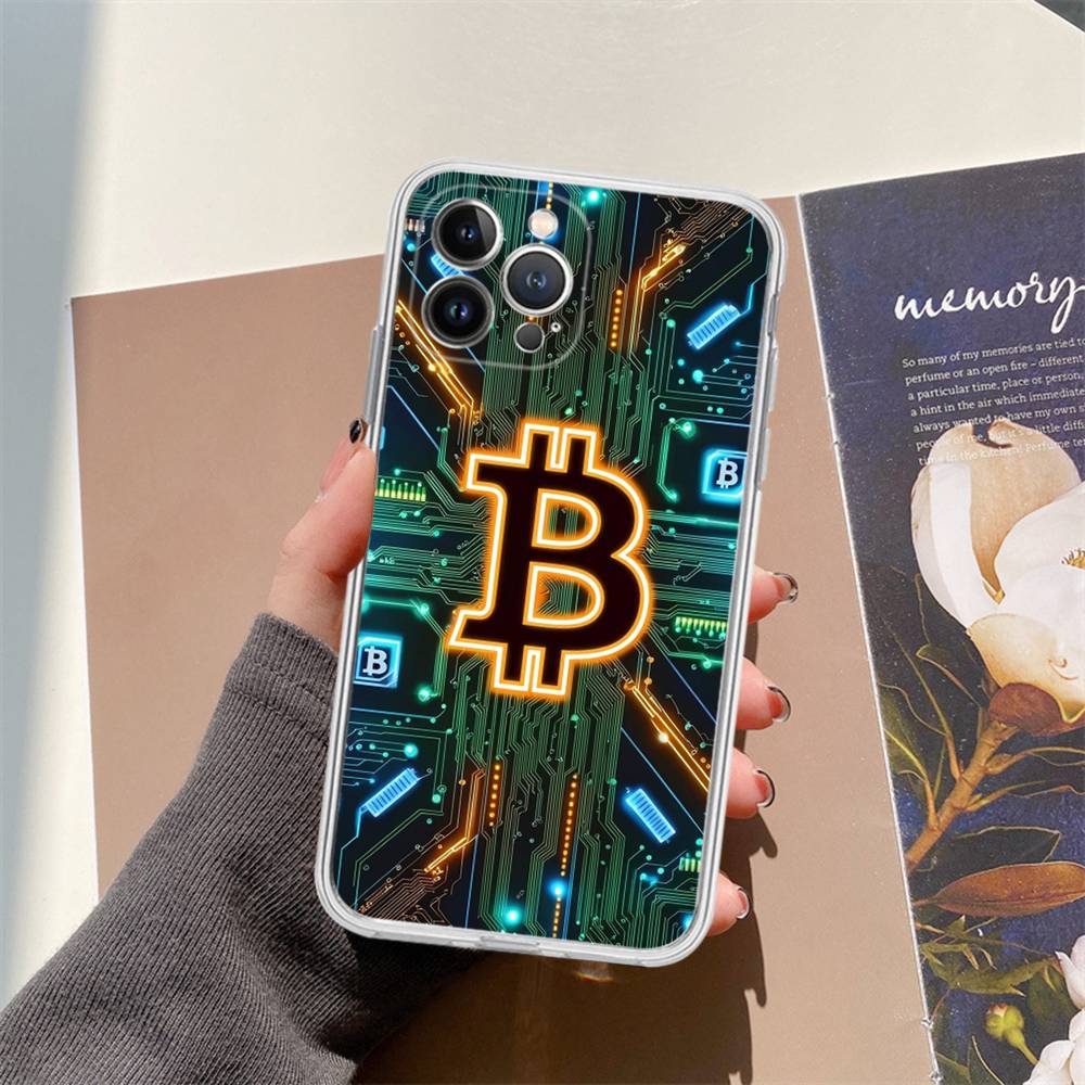 Bitcoin Phone Case For IPhone 17 16 15 14 13 12 11 Pro Max Plus Soft Cover Personalized DIY