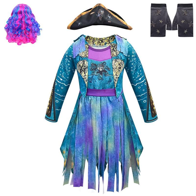 Incantevole Costume di Uma da Descendants 3 per Bambine con Tessuto Morbido e Traspirante