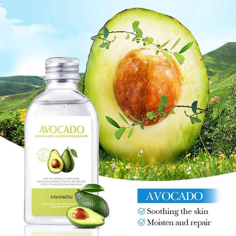 120Ml Moisturizing Glycerin Avocado Niacinamide Moisturizing Glycerin Relieve Dryness Brighten Skin Tone