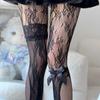 Women's Fishnet Floral Stockings - Spring/Summer Thin, Hollow, Versatile, JK School Uniform Style, Japanese Influence.