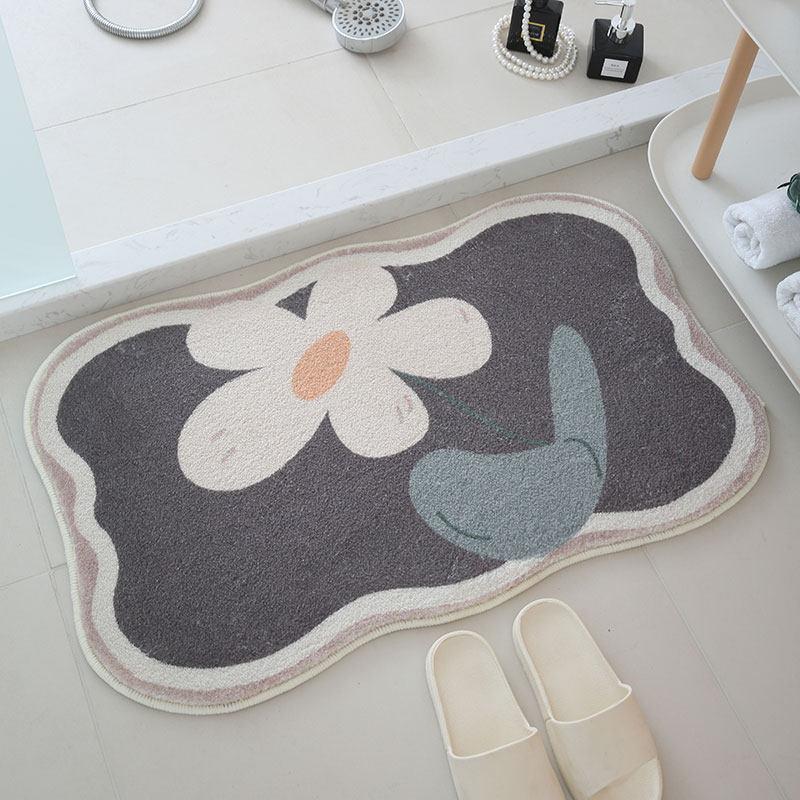 Imitation cashmere bathroom floor mat toilet toilet toilet door