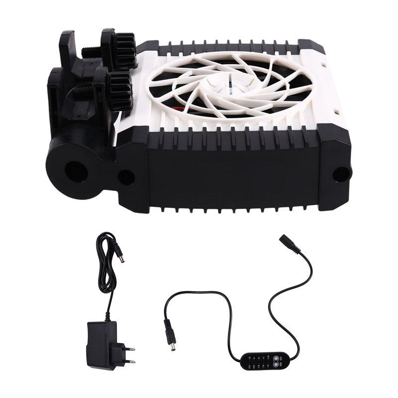 2025 Trend EU PLUG Fish Tank Cooling Fan Aquarium Fish Tank Adjustable Fan With 6 Wind Speeds Aquarium Cooler Chiller