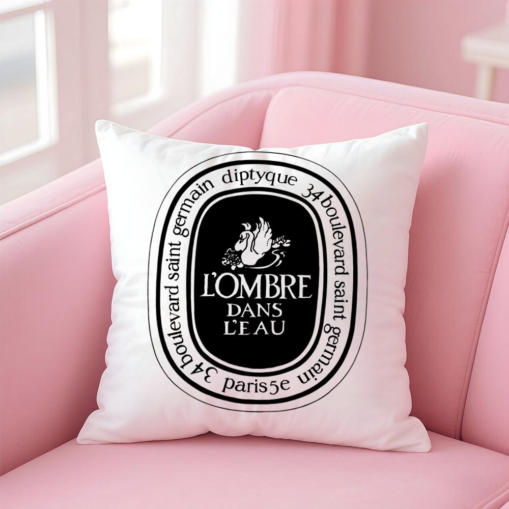 Luxury D-Diptyque Cushion Cover Home & Car Multi-Scene Pillow Cover - Reversible, Soft & Durable for Daily Use
