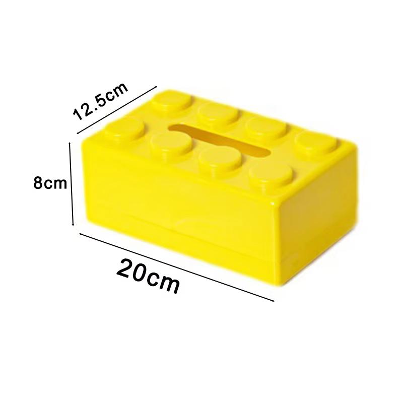 Bausteine Taschentuchbox Stanzfrei Wandmontiert Kreative Taschentuchbox mit Feder Zuhause Büro Badezimmer Wasserdichte Taschentuchbox