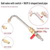 Brass 1/4 High-Pressure Car Wash Water Gun Ball Valve with Quick Plug Connection