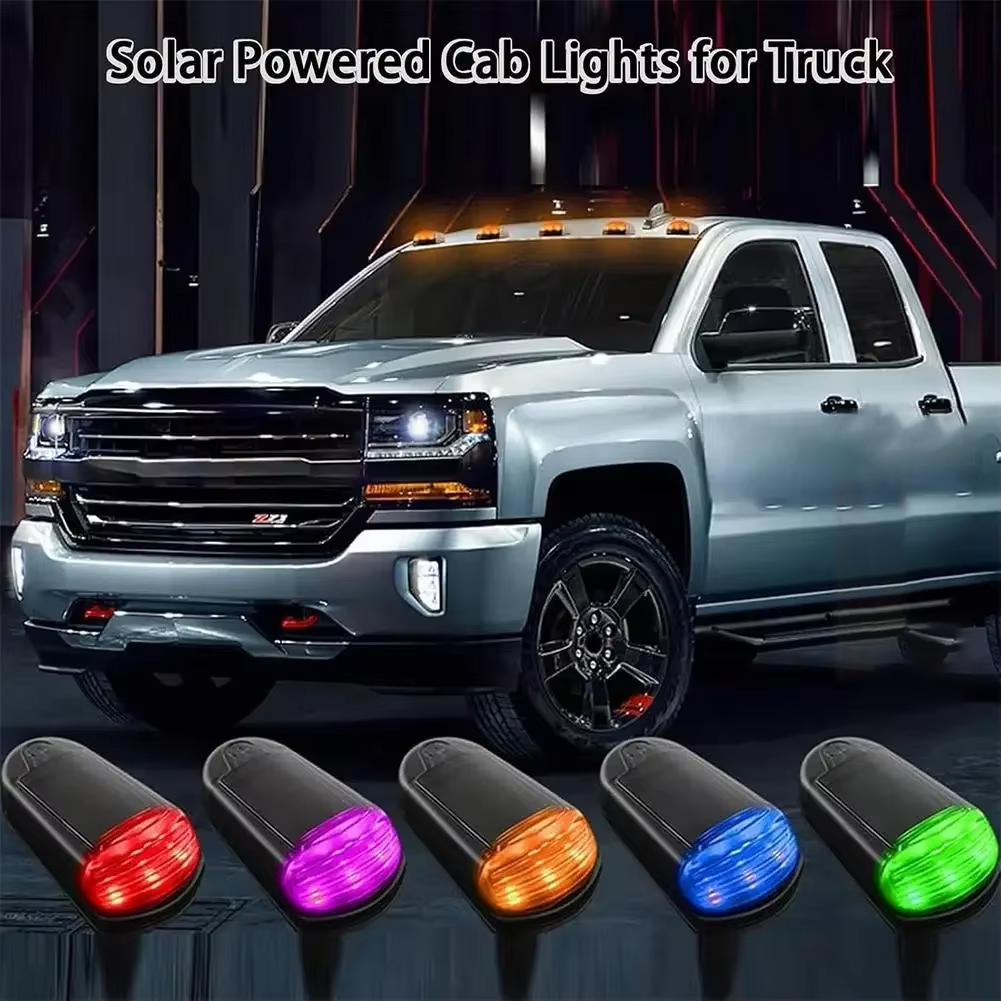Solar Powered Cab Lights Cab Marker Roof 16LED Light F150 For Dodge RAM Lamp For Pickup Truck Roof Mouse Light For Car