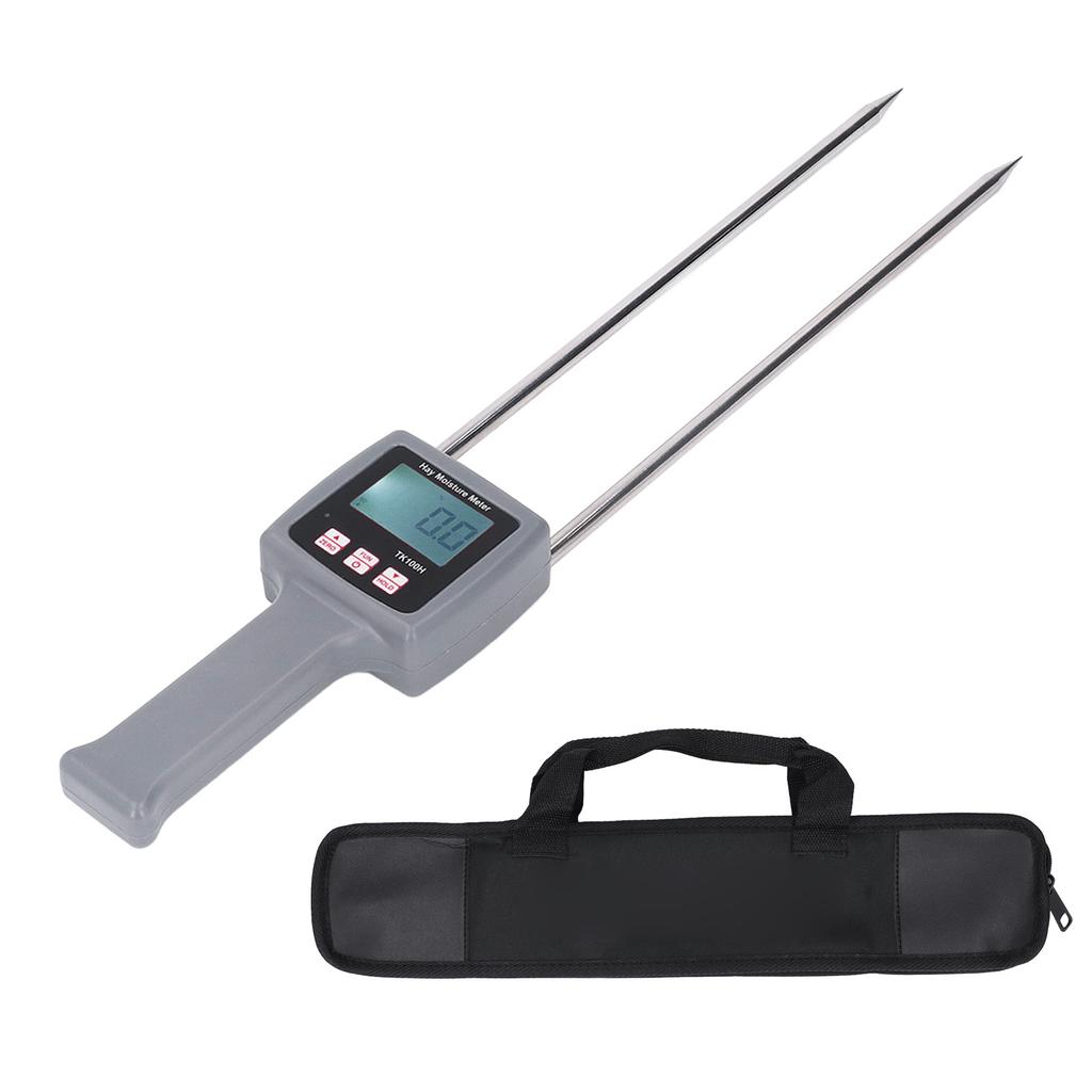 Hay Moisture Meter ABS Housing Digital Display Handheld Multifunctional Portable Hay Moisture Tester
