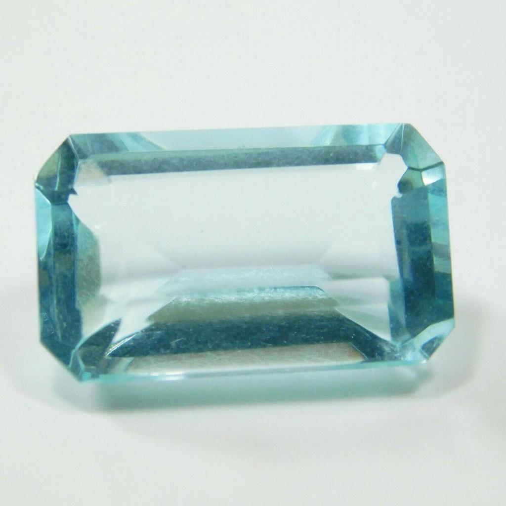Natural Aquamarine Certified Emerald Shape Blue 8.05 ct Loose Gemstones AU-120