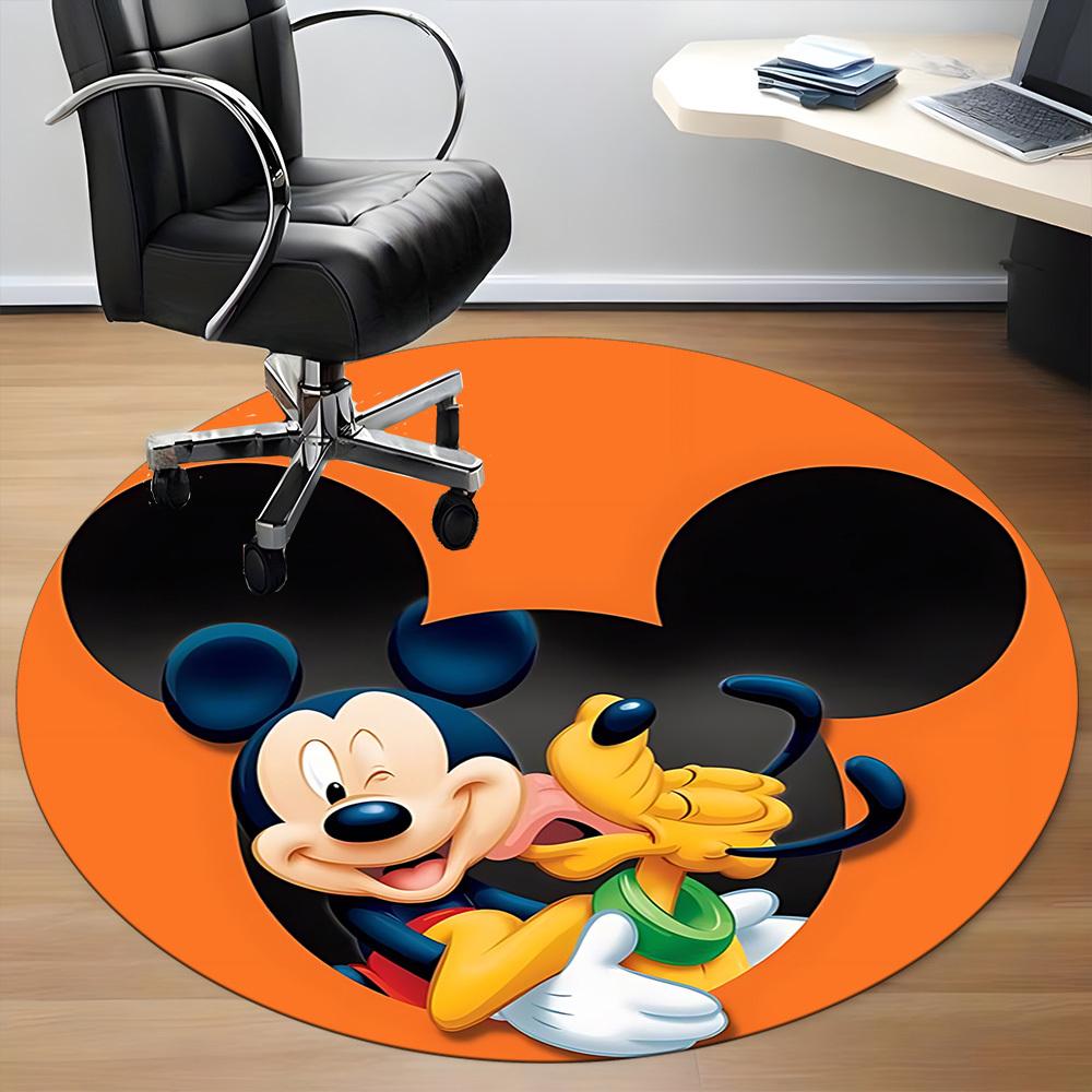 

1pc Mickey, Pluto Chair Carpet for Office, Non slip, Soft and Durable Office Rug 80cm