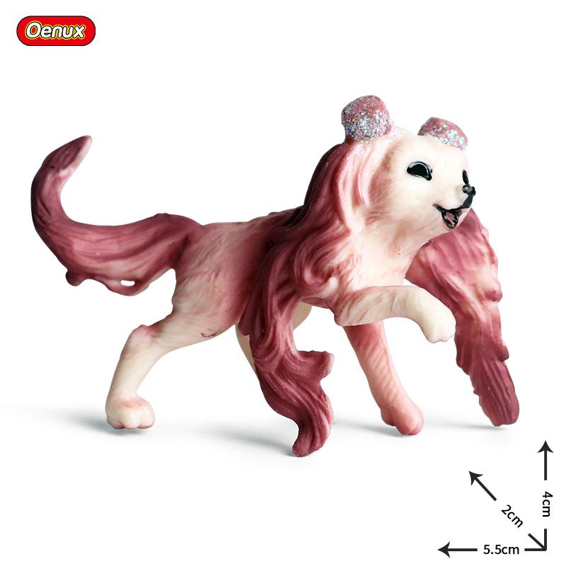 Oenux Original Genuine Fairy Tale Fly Horse Simulation Animal Mythical Elves Elf Pegasus Action Figures Model PVC Cute Kids Toy